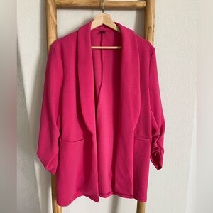Pink Blazer Scrunched Sleeves